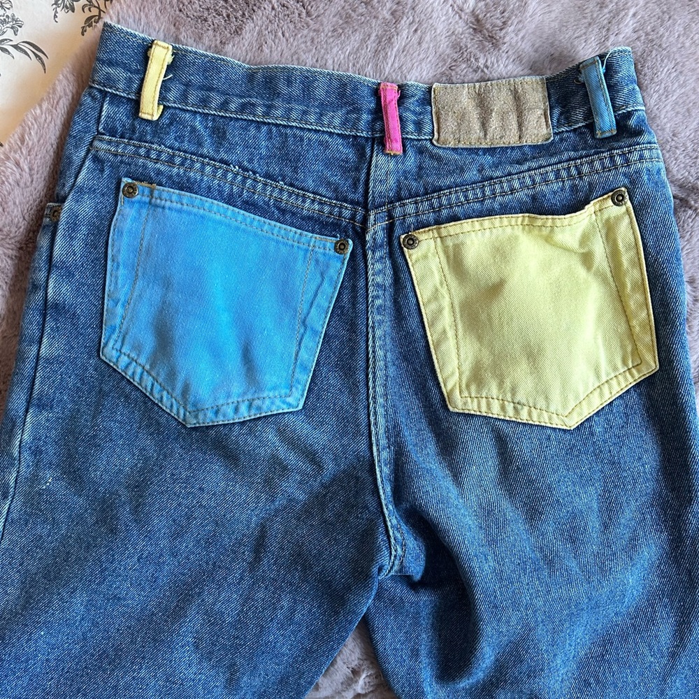 Cropped Vintage Patchwork Jeans